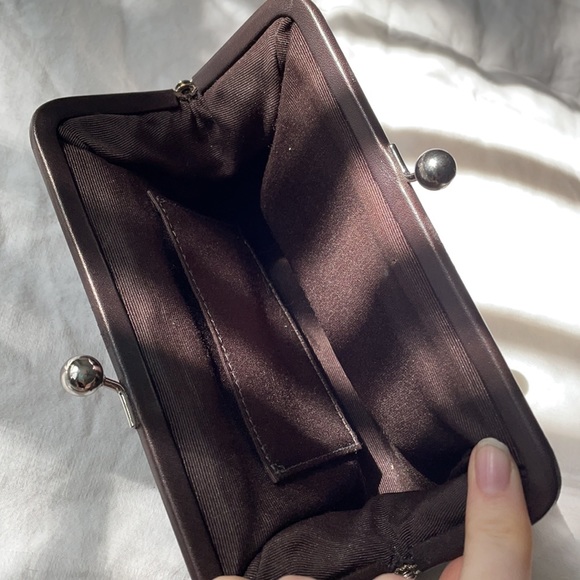 Coach Brown Leather Monogram Coin Purse - Picture 4 of 7